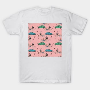 Cats on bikes and dogs in cars. T-Shirt